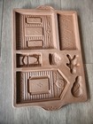Vtg Longaberger Pottery Gingerbread House Cookie Mold 1997 Holiday Home   34720