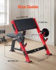 Uimoso Preacher Curl Bench Adjustable Home Gym Biceps Machine Barbell Equipment