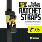 Dc Cargo Retractable Ratchet Strap Tie Down Straps W  S-hooks 2  X 6  4-pack