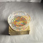 New York Nyc Souvenir Subway Token Style Glass Ashtray W  Multicolor Tiles