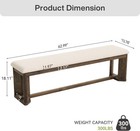 63  Upholstered Solid Wood Entryway Bench  Modern End Of Bed Bench For Bedroom