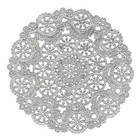 100 - 4  Silver Metallic Foil Medallion Lace Paper Doilies   Silver Coasters