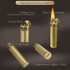 Thorens Trench Lighter One Press Ignition Vintage Brass Perfect Gift For Men