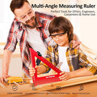 8  3d Multi-angle Measuring Square Ruler With Stair Gauges   Pencils