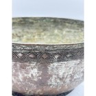 Antique 19thc Tinned Copper Bowl Hand Hammered Persian Middle Eastern