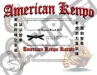Home Study Course - American Kenpo Karate  dvds   Certificates 