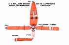Sfi 16 1 Racing Harness 5 Point V Roll Bar Mount 3  Cam Lock Orange Or Any Color