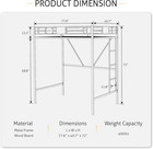 Loft Bed Twin Size With Ladder And Guardrail rustic Design metal Slats Support N