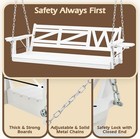 Wooden Porch Swing Heavy Duty 800 Lbs Outdoor Patio Swing Bench For Adults