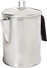 Heavy Duty Stove Top Percolator Coffee Pot Maker Aluminum Steel 9-cup  3-day
