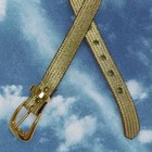 Vintage 90s Elite Gold Glitter Leather Belt Sparkly Old Money Chic Luxury Size L