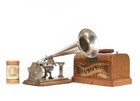 1898 Columbia Q Phonograph W exceptional St  Louis   Kansas City Dealer s Decal