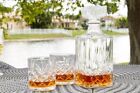  refined 5-piece Whiskey Set  Decanter   4 Dof Glasses - Elegant Glassware  
