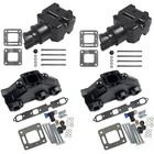 For 85-02 Mercruiser 4 3l V6 Wet-joint Exhaust Manifold Kit W 4  Risers