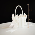 Flower Girl Baskets And Ring Bearer Pillow Set  Flower Girl Basket With Pearl   