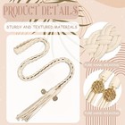 Handfasting Cord Wedding Lasso Rope With Pendants Lazos Simple  Ivory White 