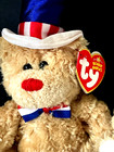 Ty Beanie Babies 2006 Red And White Independance Bears  Lot Of 2 New
