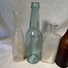 Vintage Glass Bottles  Lot Of Six
