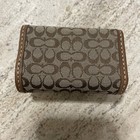 Vintage Coach Leather And Canvas Contact Lens Case With Mirror Brown Nwot