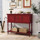 Sideboard Storage Dining Buffet Cabinet Console Table With Shelf drawers Red
