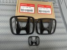 Genuine Style 3pcs Front Rear Gloss Black Emblem For Honda Accord 2018-2022