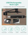 Edishine Book Light For Reading At Night In Bed  Portable Clip-on Black 