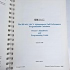 Owner s Handbook Programming Guide Hp-41c 41cv Hewlett-packard Manual White Vtg