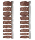               Bronzed Color Glitter Nail Wraps real Nail Polish Strips Street Art