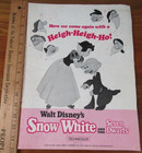 Snow White And The Seven Dwarfs 1968 Original Disney Movie Pressbook