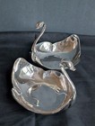 Pair Of Mexican Silver Swan Dish Swan-form Trinket Bowl By Talleres De Los Balle