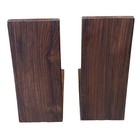 Pair Of Vintage Hand Carved Wood Elephant Bookends Burlwood Heavy 9    Tall