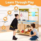 Kids Mud Kitchen Outdoor Wooden Pretend Play Kitchen Set Toy Kitchen Set