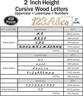 2 Inch 458 Pcs Wooden Cursive Letters Numbers Crafts Unfinished Wood Alphabet   