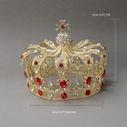 15cm Tall Large Men s Cross Gold Crown Drama Imperial Medieval King Metal Crown