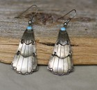 Vintage Native American Sterling Silver Turquoise Earrings