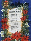 Vintage Irish Linen Silent Night Tea Towel Unused Ulster Weavers Christmas