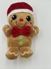 Dandee Gingerbread Man Plush With Red Bow Green Buttons 8    Collectors Item
