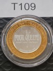 4 Queens Man s 4 Vices Sports  10 Silver Strike Token  999 Fine Silver Las Vegas