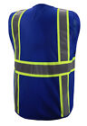 Blue Two Tones Safety Vest  with Multi-pocket Tool