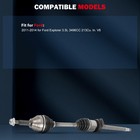 Bb5z3b436g Bb5z3b437b Front Left Right Cv Axle Assembly For Ford Explorer 2pcs