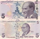 Turkey 4 Pcs Set  5 To 50 Lira  2021 22  - P-222f  P-223e  P-224e  P-225e Unc