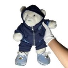 Build A Bear White Teddy Bear Dancer Outfit Hoodie Sketchers Blue Eyed 16  Tall