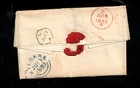 Great Britain  5 Used With Rare Blue Cancel On Cover To Penn Usa