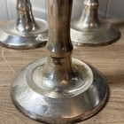 Lot Of 3 Antique Silver Color Candlesticks Measures 13 5    Tall Y3