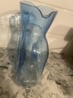 Blenko Blue Turquoise Glass Double Spout Water Bottle Pitcher Vase
