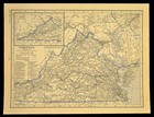 Ca 1930 Virginia Railroad Map Depot Towns C o Rr Historic Original Atlas Map