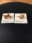  Hagen Renaker Vintage Miniature Kitten Walk alley And Kitten Sit  alley New