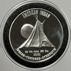 America Indian Chief Teepee Rare Coin 1 Troy Oz  999 Fine Silver Round Medal 999