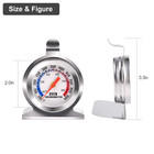 Oven Thermometer Stainless Steel Classic Stand Up Food Meat Temperature Gauge5-1