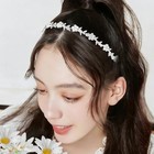 4 Pcs Silver Rhinestone Headband  Bridal Wedding Crystal Tiara Crown Sliver